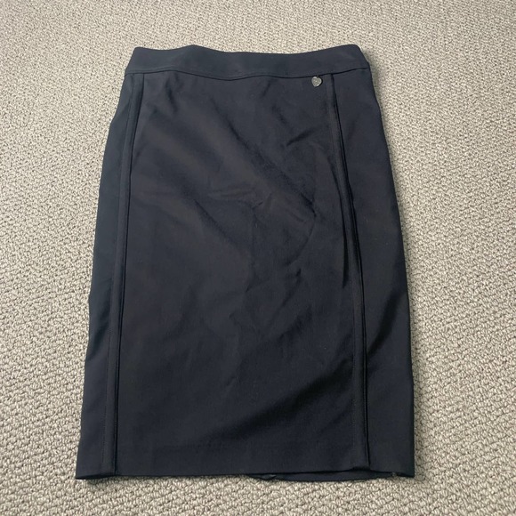 Twin Set By Simona Barbieri Womens Skirt Small Black Gonna Straight & Pencil‎ - Picture 1 of 12